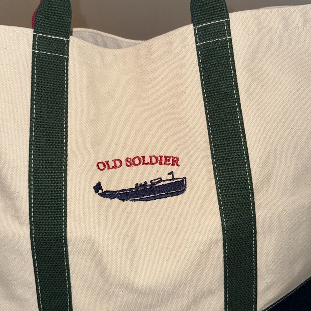 NWT, JCrew Old Soldier mariner II boat tote in canvas. - Picture 3 of 9